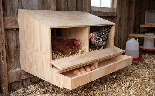 Nido doppio galline ovaiole
